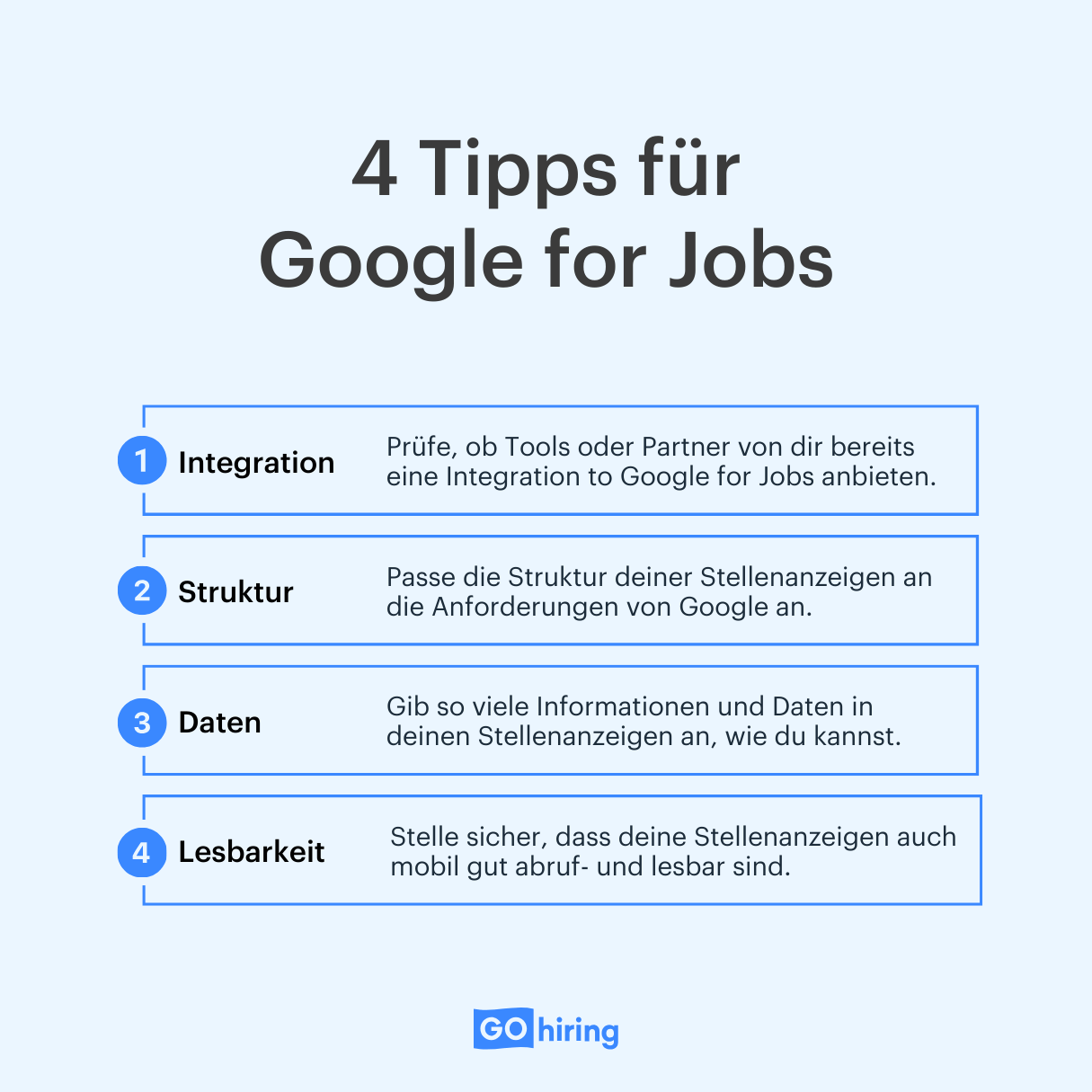 Tipps für Google for Jobs