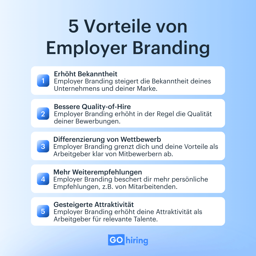 Infografik: Vorteile von Employer Branding