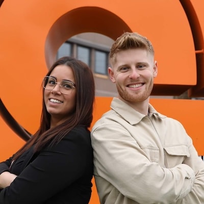 Tahera und Rouven<p style="font-family: 'Graphik', sans-serif; font-size: 14px; color: #a8bccc; margin-top: -4px; margin-bottom: 4px;">Recruiter</p>