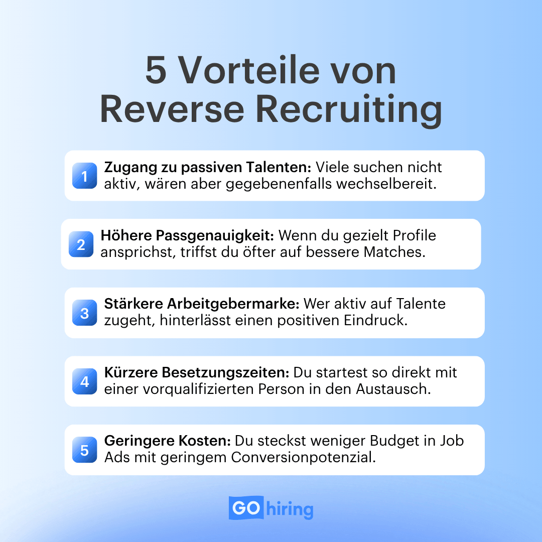 Vorteile von Reverse Recruiting